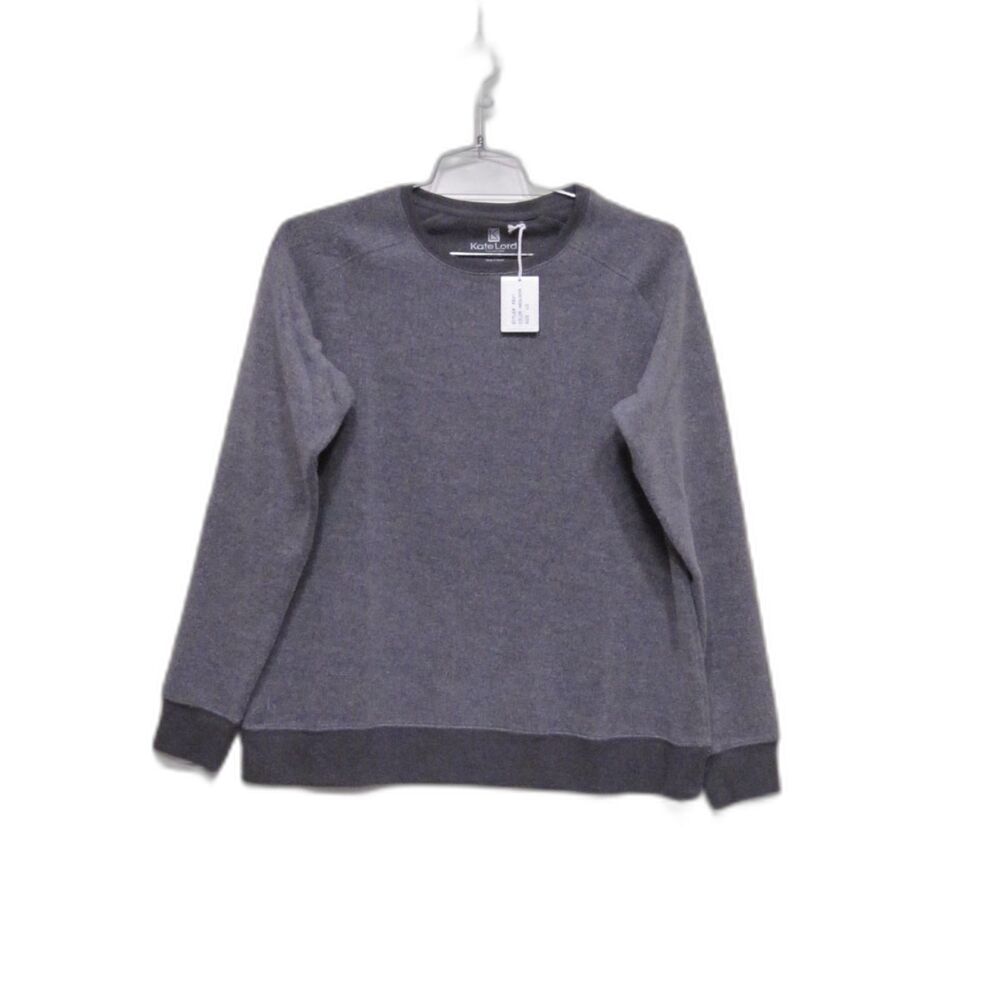 Kate Lord Collection Charcoal Heater Long Sleeve Sweatshirt Size XL NWT